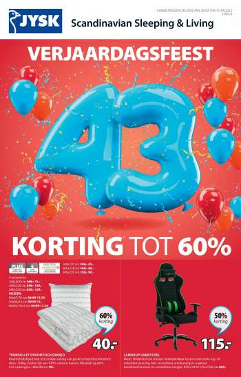 JYSK-aanbieding - 28.3.2022 - 10.4.2022.