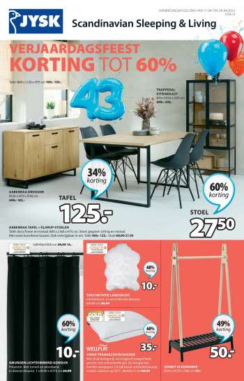 JYSK-aanbieding - 11.4.2022 - 24.4.2022.