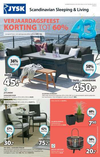 JYSK-aanbieding - 25.4.2022 - 8.5.2022.