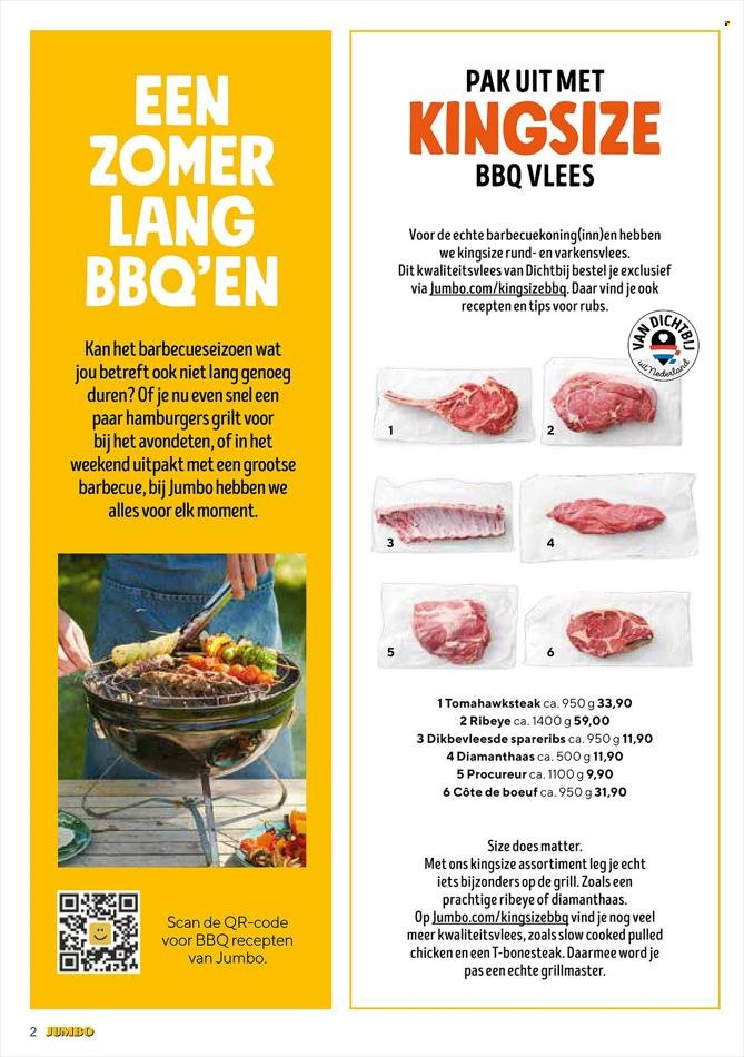 thumbnail - Jumbo-aanbieding -  producten in de aanbieding - varkensvlees, ribeye, runderriblappe, BBQ. Pagina 2.
