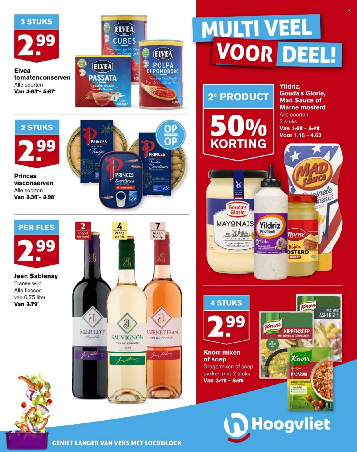 thumbnail - Hoogvliet-aanbieding - 1-6-2022 - 7-6-2022 -  producten in de aanbieding - asperges, Knorr, Polpa, Merlot, wijn. Pagina 19.