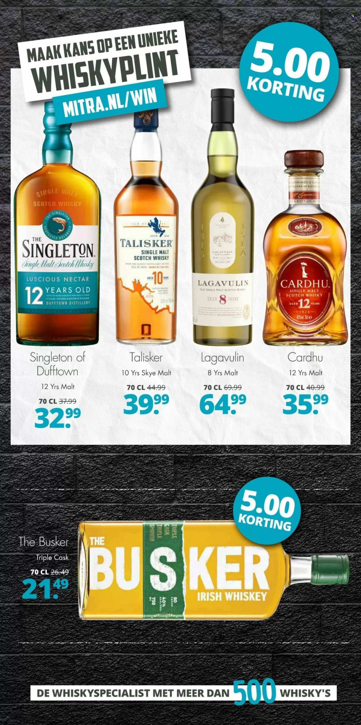 thumbnail - Mitra-aanbieding - 20-6-2022 - 3-7-2022 -  producten in de aanbieding - irish whiskey, scotch whisky, Single Malt, whiskey, whisky, Talisker, Cardhu. Pagina 2.