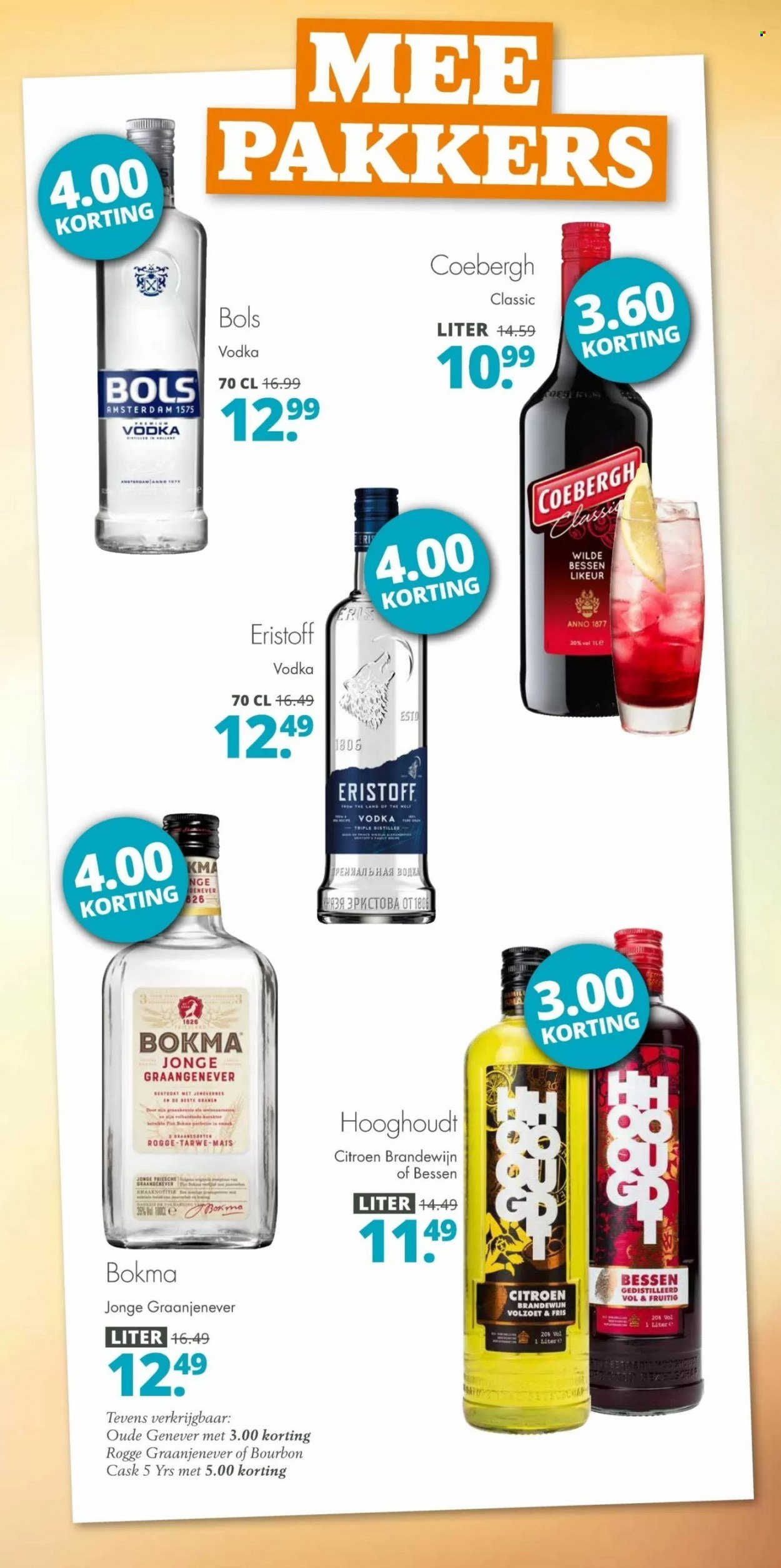 Mitra-aanbieding - 20.6.2022 - 3.7.2022 -  producten in de aanbieding - Bourbon, vodka, Hooghoudt, Bols, Jenever, mais. Pagina 5.