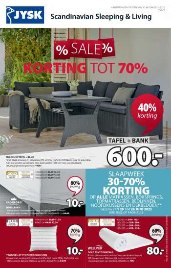 JYSK-aanbieding - 20.6.2022 - 3.7.2022.