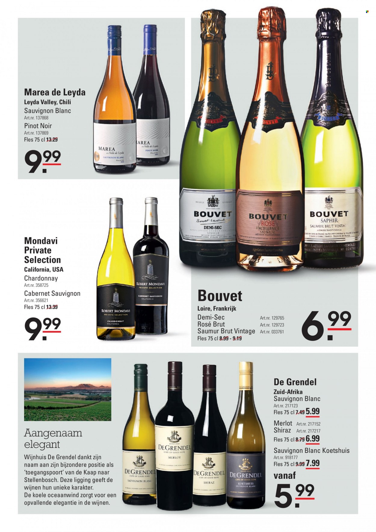 thumbnail - Sligro-aanbieding - 23-6-2022 - 11-7-2022 -  producten in de aanbieding - Cabernet Sauvignon, Chardonnay, Merlot, Pinot Noir, Sauvignon Blanc, wijn, Frankrijk. Pagina 7.