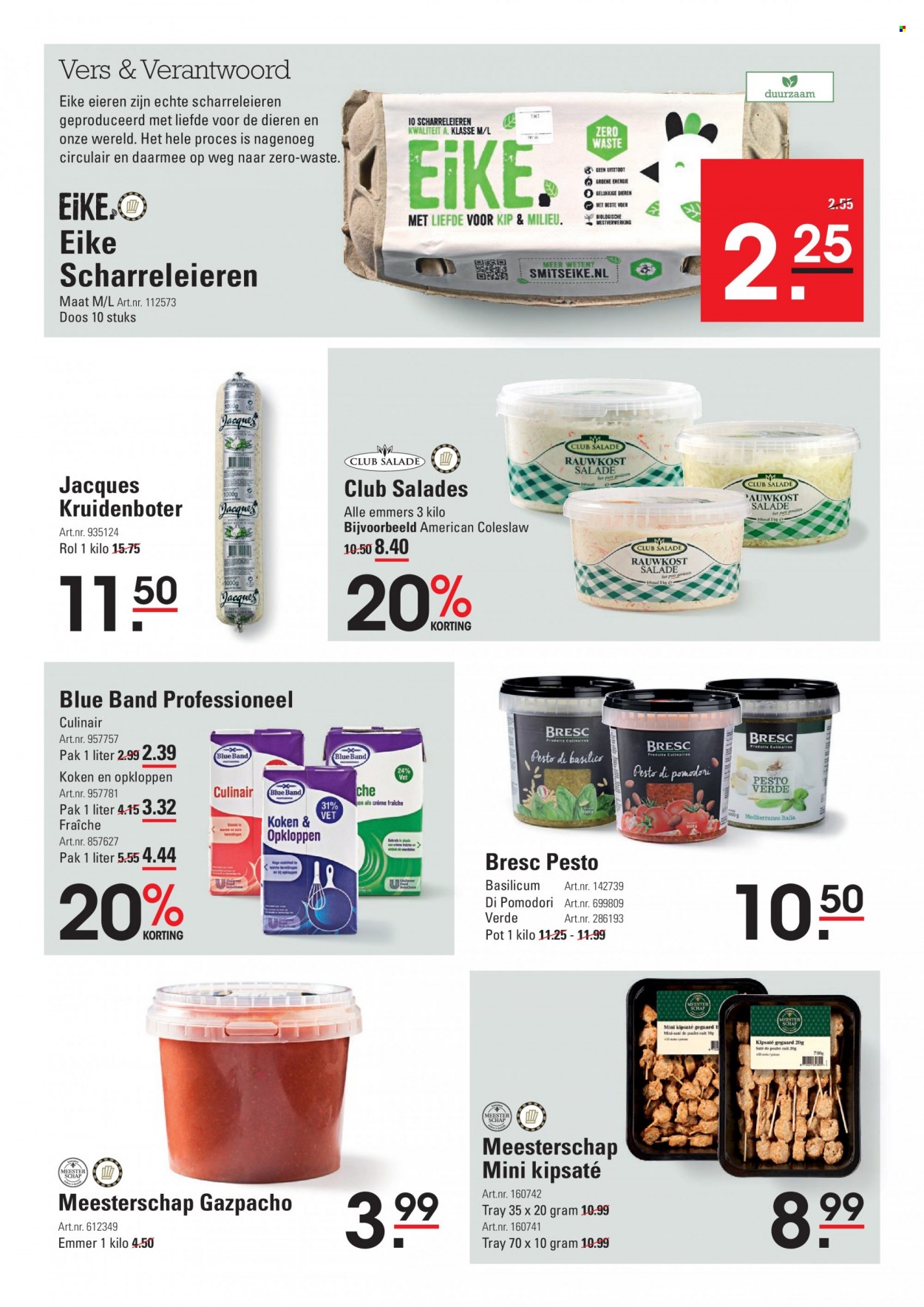 thumbnail - Sligro-aanbieding - 23-6-2022 - 11-7-2022 -  producten in de aanbieding - coleslaw, crème, kruidenboter, crème fraîche, basilicum. Pagina 14.