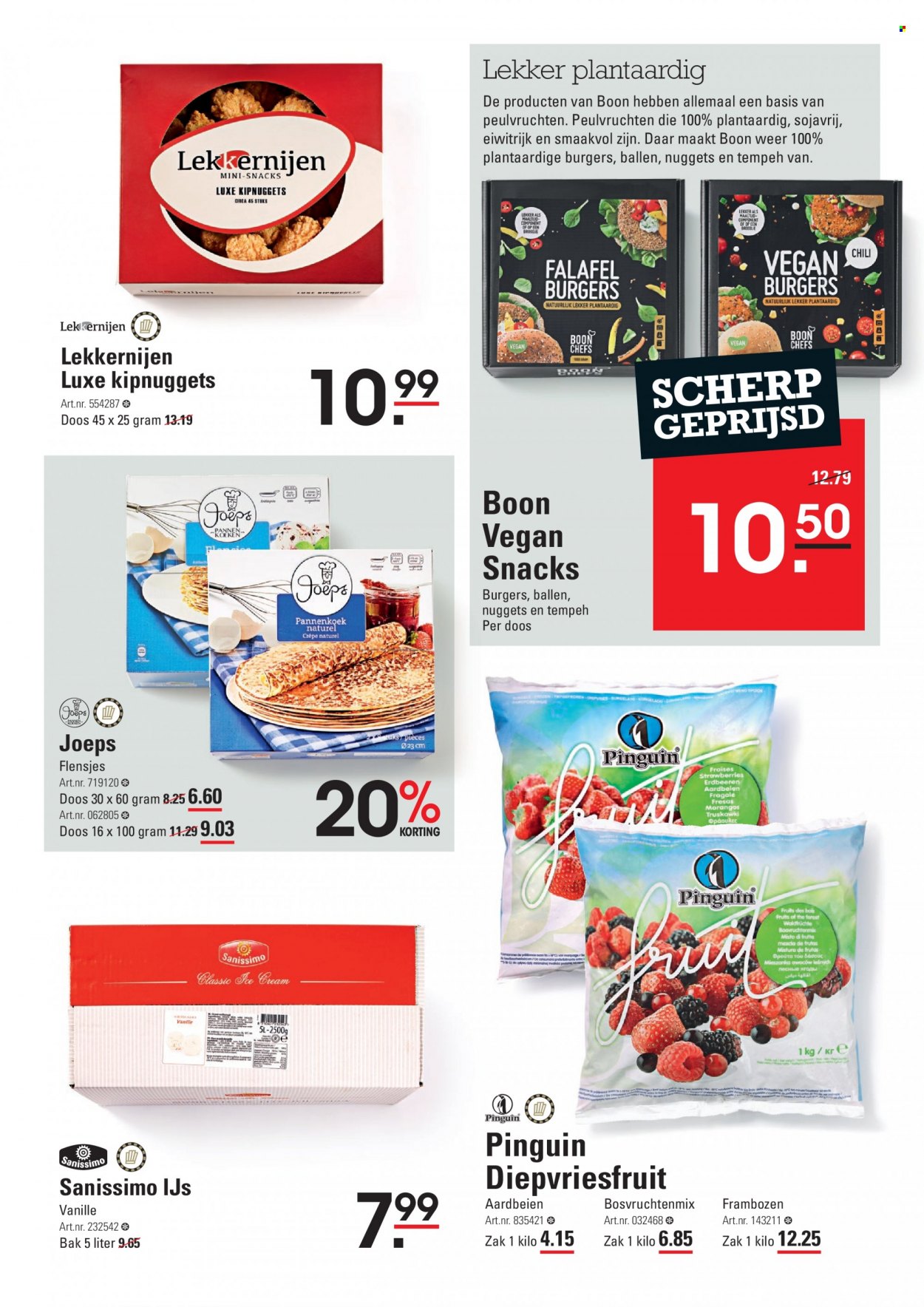 thumbnail - Sligro-aanbieding - 23-6-2022 - 11-7-2022 -  producten in de aanbieding - aardbeien, frambozen, Falafel, kipnuggets. Pagina 15.