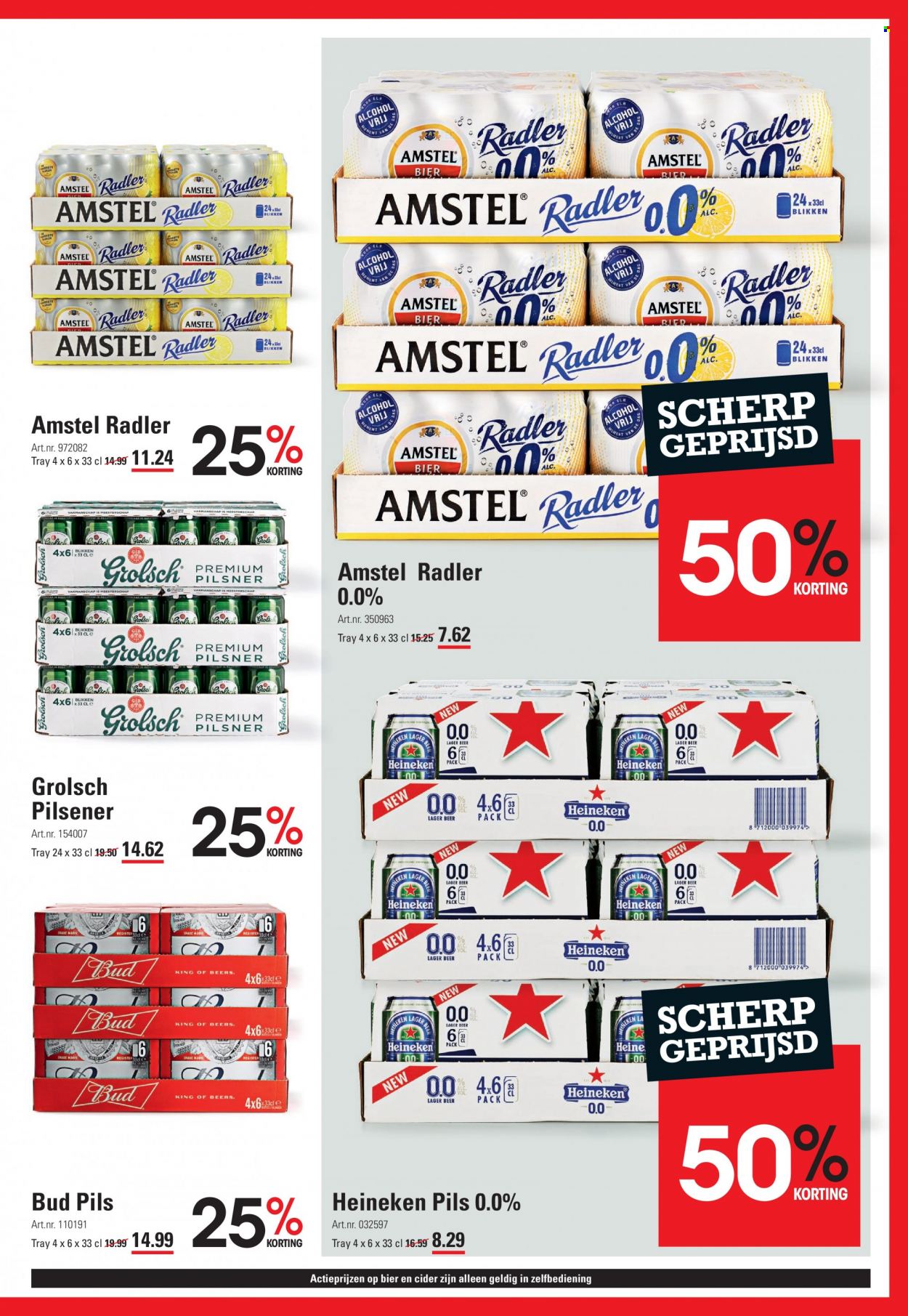 thumbnail - Sligro-aanbieding - 23-6-2022 - 11-7-2022 -  producten in de aanbieding - pilsener, Amstel Bier, Heineken, Grolsch, bier, Radler. Pagina 13.