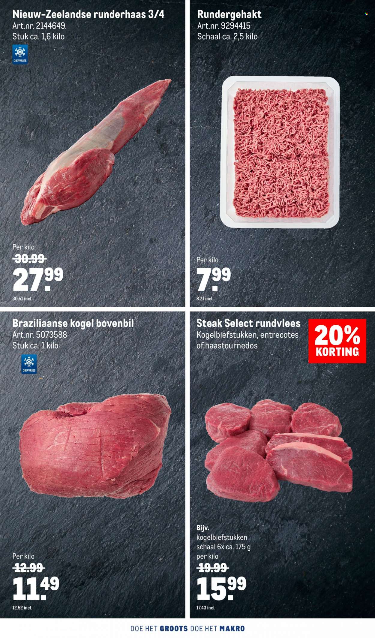 thumbnail - Makro-aanbieding - 22-6-2022 - 19-7-2022 -  producten in de aanbieding - steak, rundergehakt, rundvlees. Pagina 4.