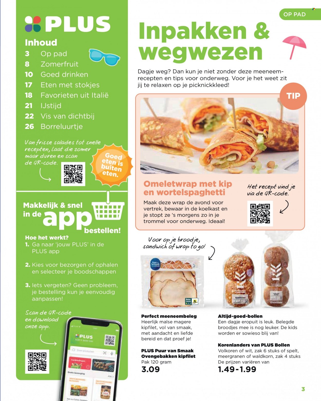 thumbnail - Plus-aanbieding -  producten in de aanbieding - broodje, zomerfruit, kipfilet, sandwich. Pagina 3.
