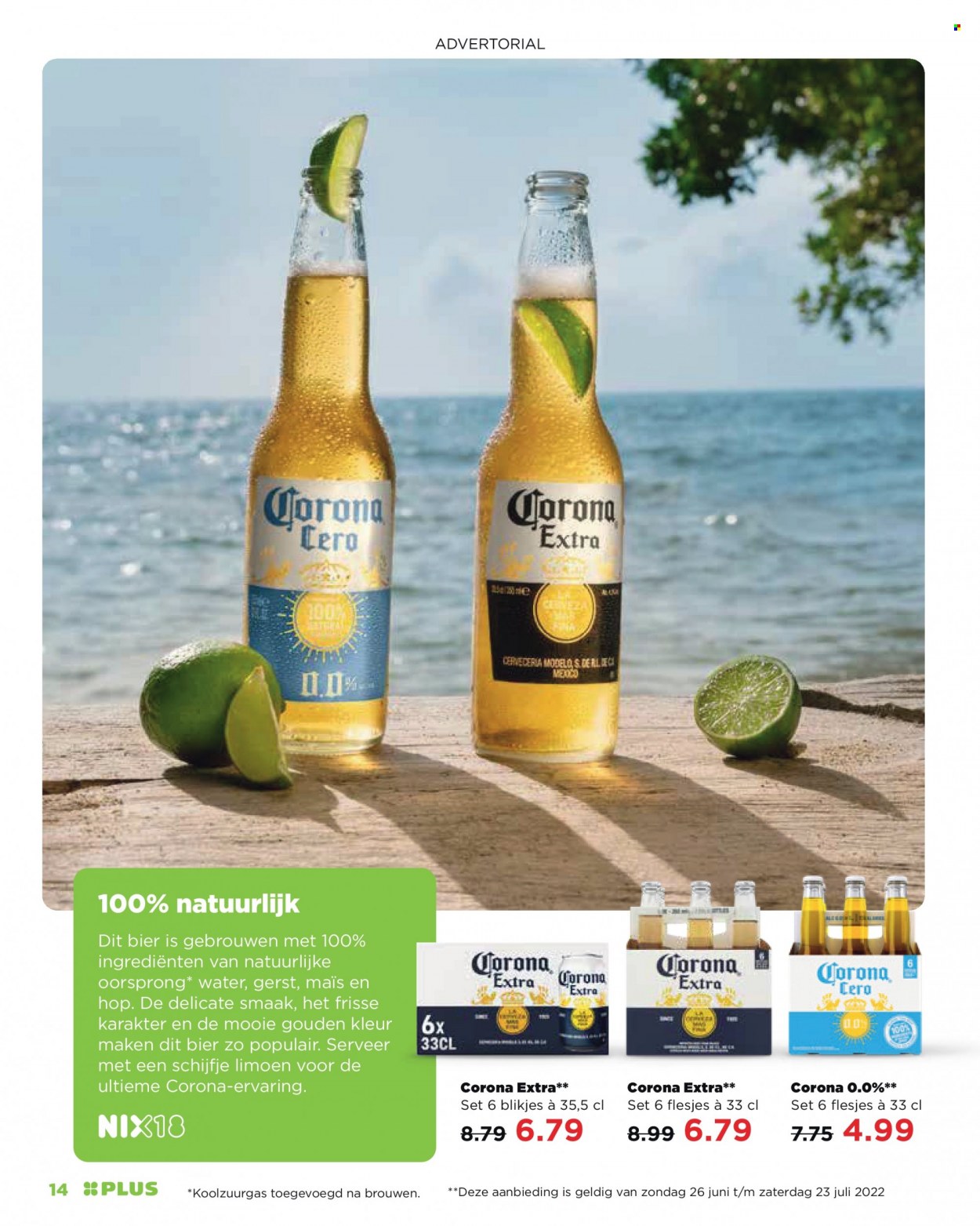 thumbnail - Plus-aanbieding -  producten in de aanbieding - bier, Corona Extra, maïs. Pagina 14.