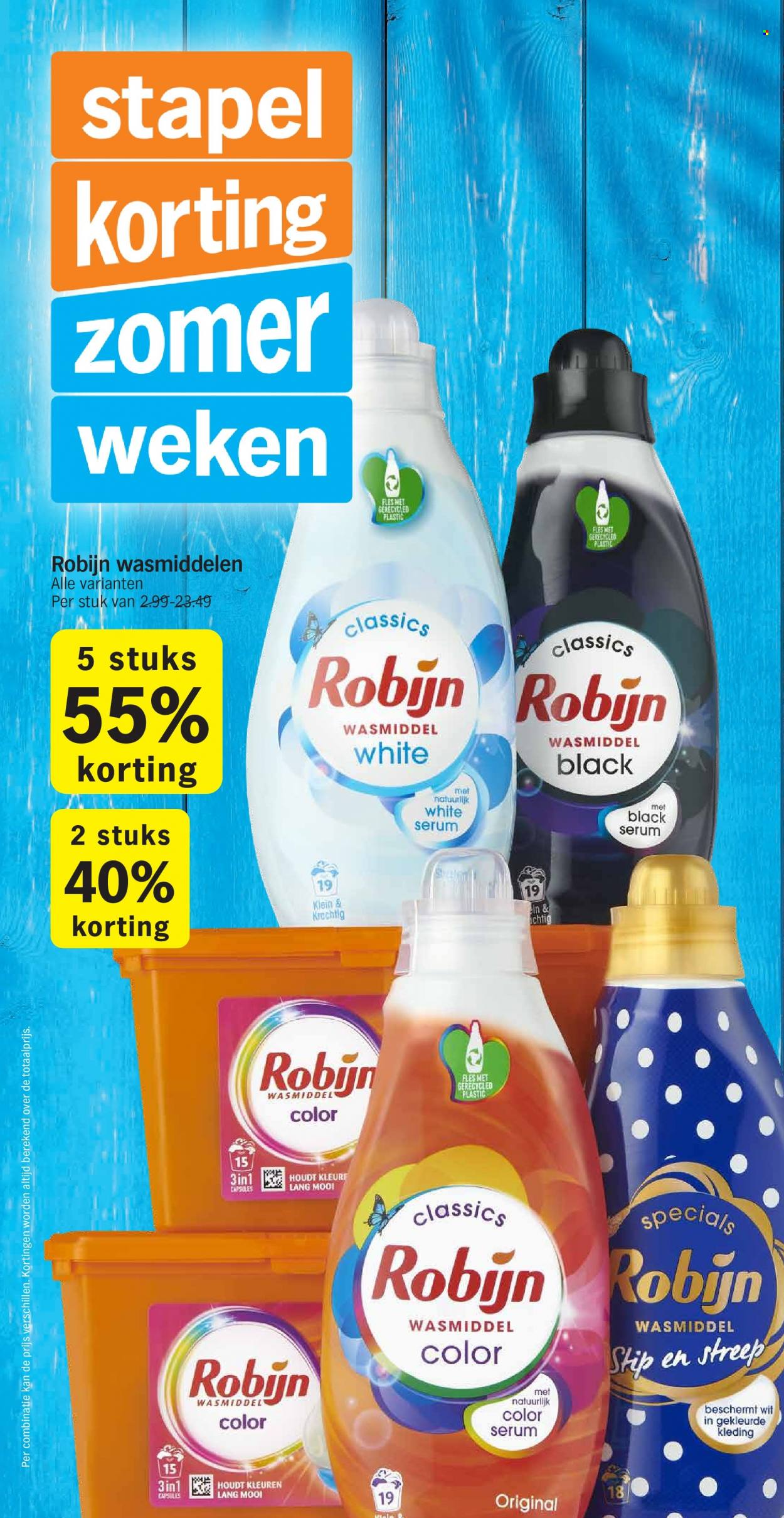 thumbnail - Albert Heijn-aanbieding - 4-7-2022 - 10-7-2022 -  producten in de aanbieding - Robijn, wasmiddel. Pagina 16.