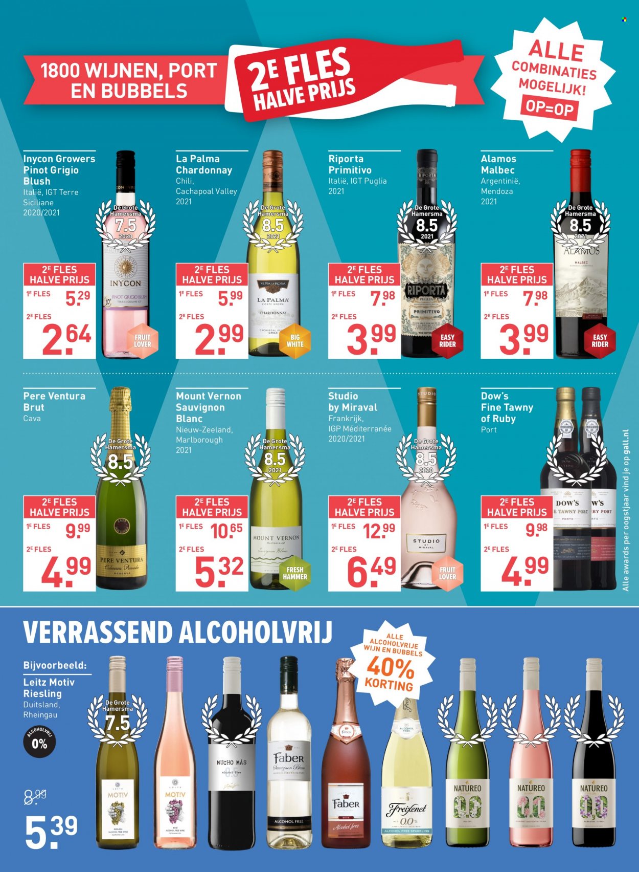 thumbnail - Gall & Gall-aanbieding - 4-7-2022 - 17-7-2022 -  producten in de aanbieding - Cava, Chardonnay, riesling, Sauvignon Blanc, wijn, Frankrijk. Pagina 2.