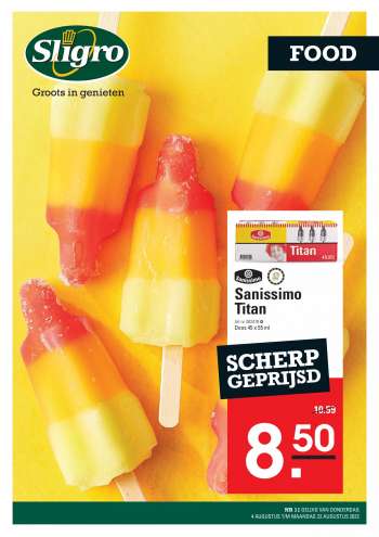 Sligro-aanbieding - 4.8.2022 - 22.8.2022.