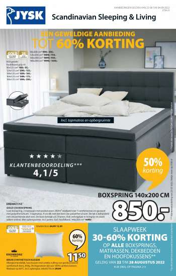 JYSK-aanbieding - 22.8.2022 - 4.9.2022.