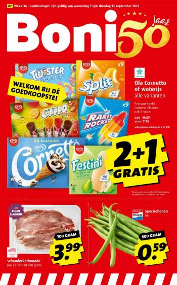 Boni-aanbieding - 7.9.2022 - 13.9.2022.