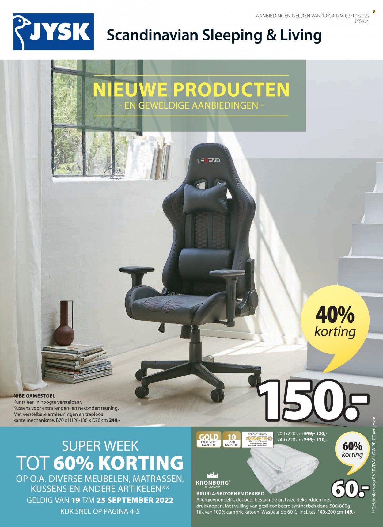 JYSK-aanbieding - 19-9-2022 - 2-10-2022. Pagina 1