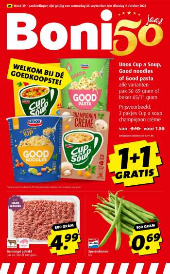 Boni-aanbieding - 28.9.2022 - 4.10.2022.