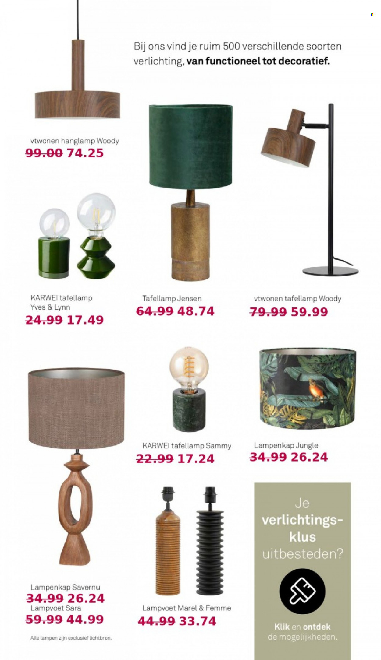 thumbnail - Karwei-aanbieding -  producten in de aanbieding - lamp, verlichting, hanglamp. Pagina 39.