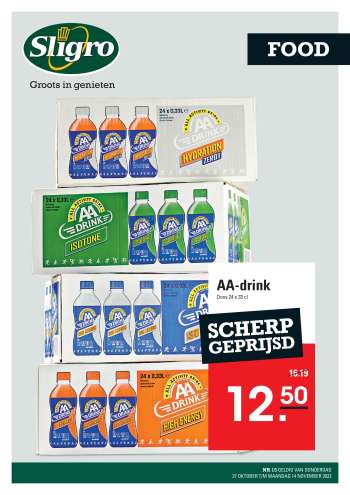Sligro-aanbieding - 27.10.2022 - 14.11.2022.