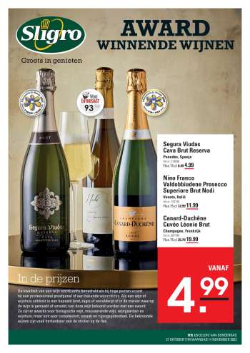Sligro-aanbieding - 27.10.2022 - 14.11.2022.