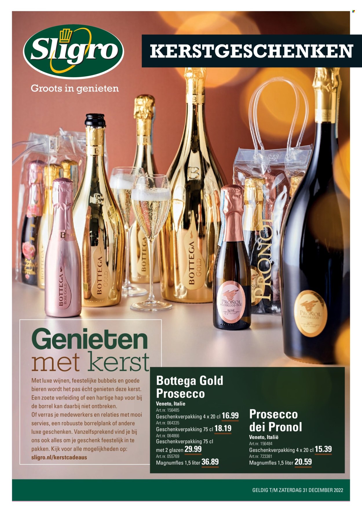 thumbnail - Sligro-aanbieding - 25-10-2022 - 31-12-2022 -  producten in de aanbieding - prosecco, wijn. Pagina 1.