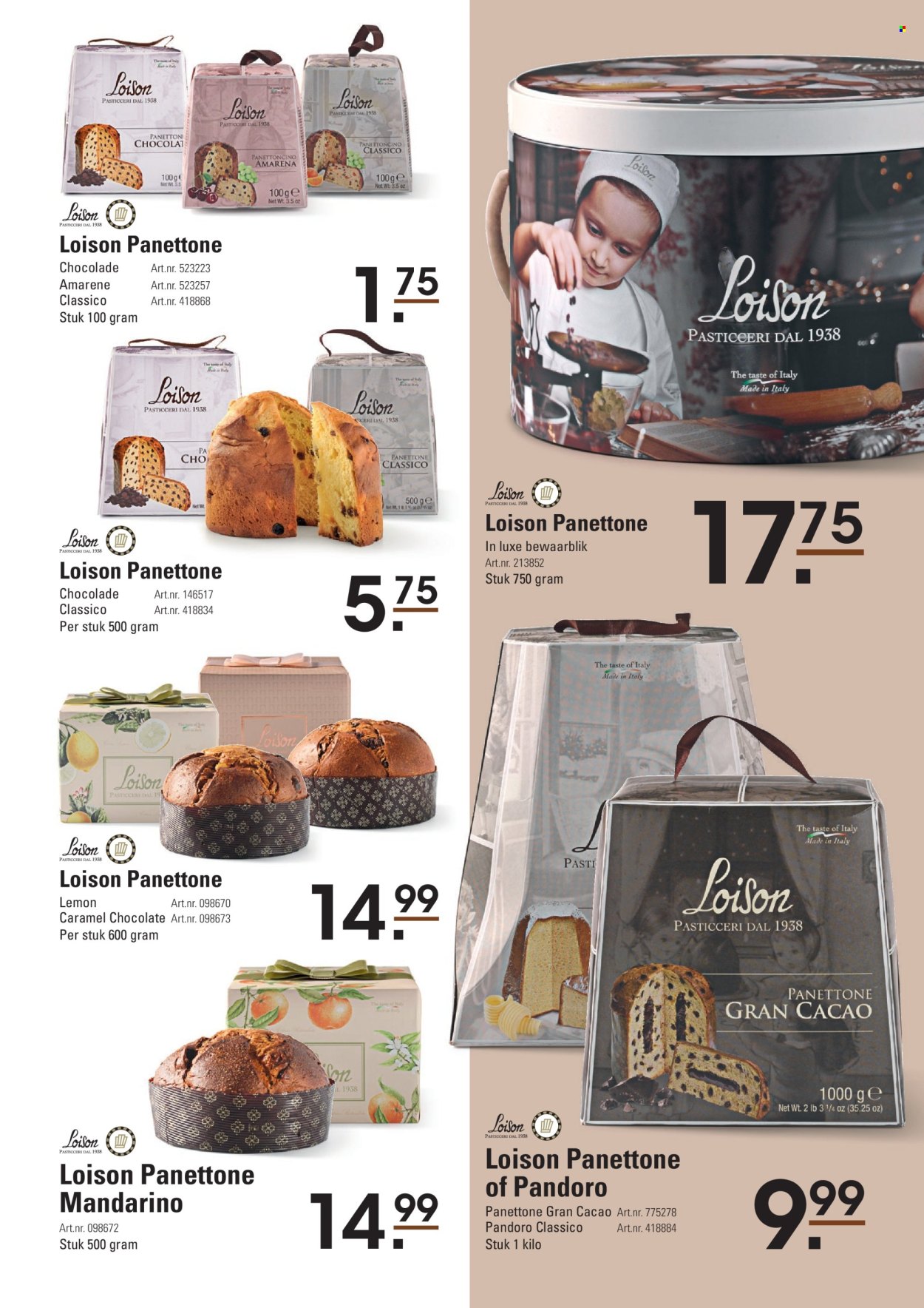 thumbnail - Sligro-aanbieding - 25-10-2022 - 31-12-2022 -  producten in de aanbieding - panettone, chocolade. Pagina 19.