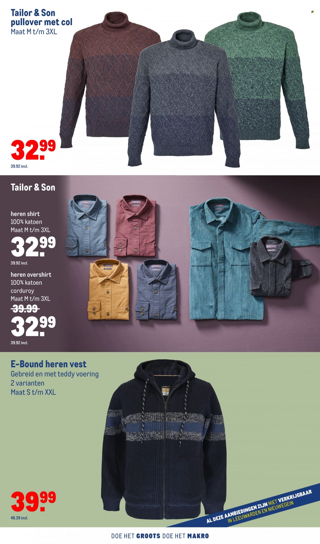 thumbnail - Makro-aanbieding - 9-11-2022 - 6-12-2022 -  producten in de aanbieding - shirt, pullover, vest. Pagina 6.