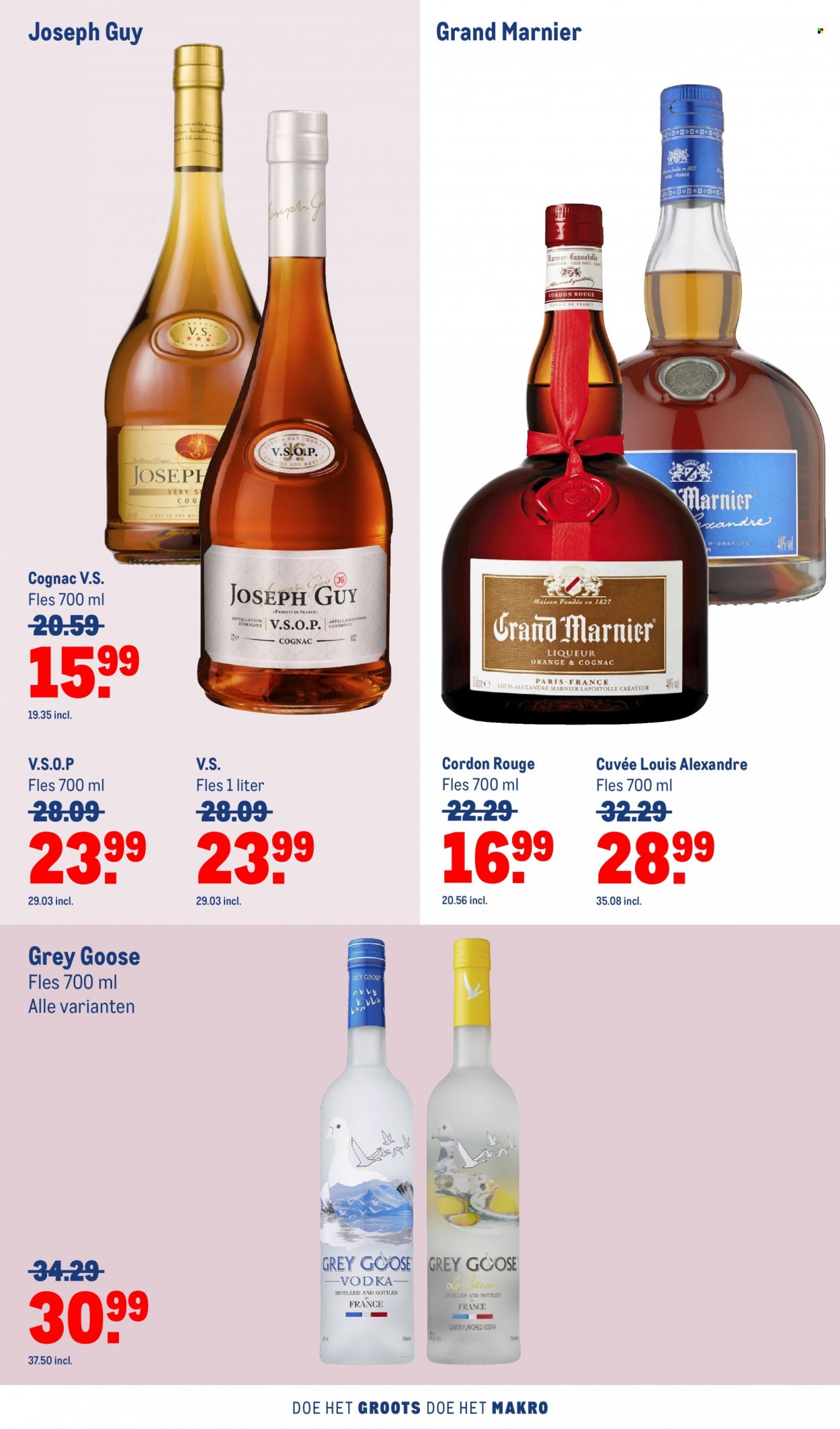 thumbnail - Makro-aanbieding - 9-11-2022 - 6-12-2022 -  producten in de aanbieding - cognac, liqueur, vodka, Grand Marnier. Pagina 32.