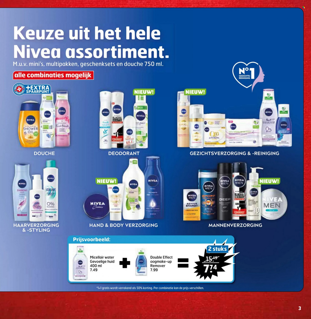 thumbnail - Trekpleister-aanbieding - 15-11-2022 - 27-11-2022 -  producten in de aanbieding - Nivea, shower, Nivea Men, micellair water, styling, deodorant. Pagina 3.