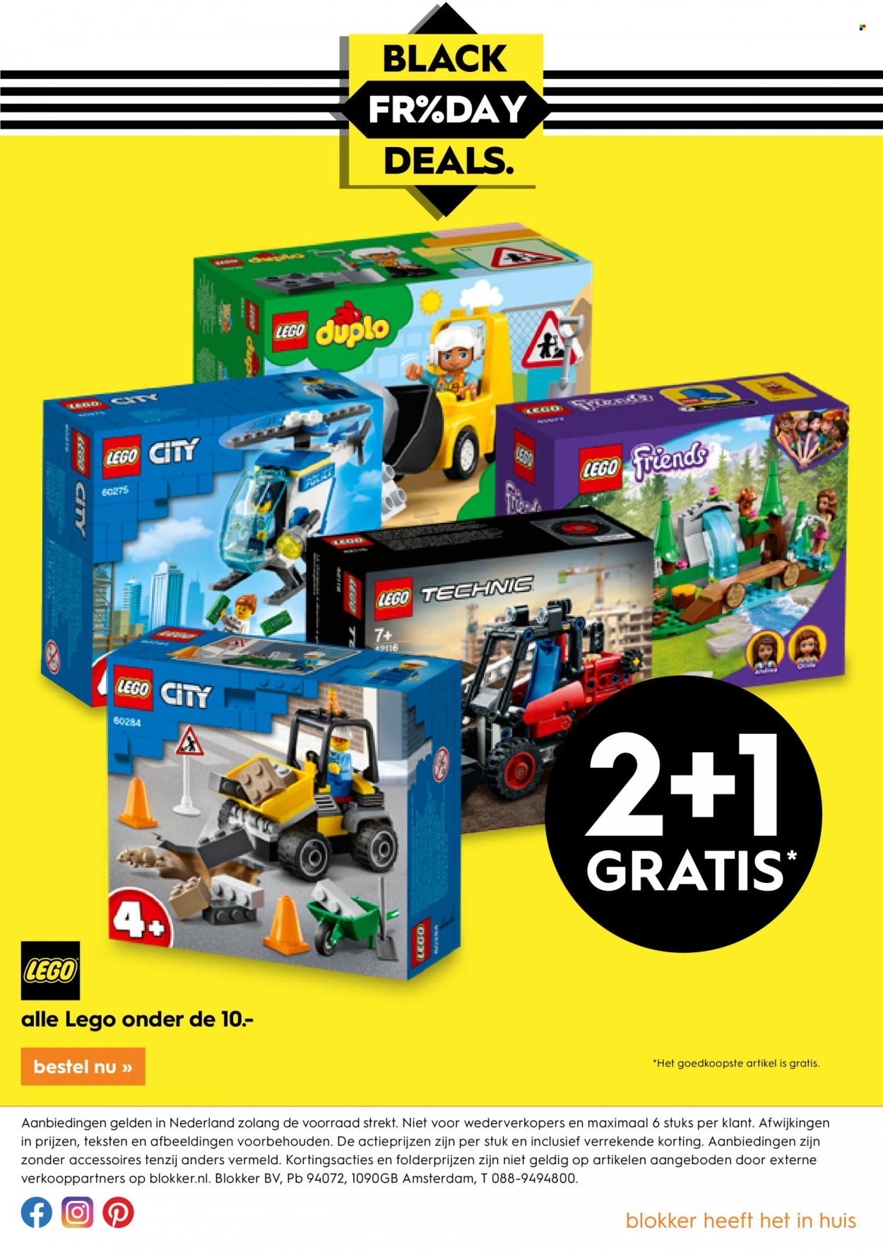thumbnail - Blokker-aanbieding - 21-11-2022 - 27-11-2022 -  producten in de aanbieding - LEGO, LEGO City, LEGO DUPLO, LEGO Friends, LEGO Technic. Pagina 15.