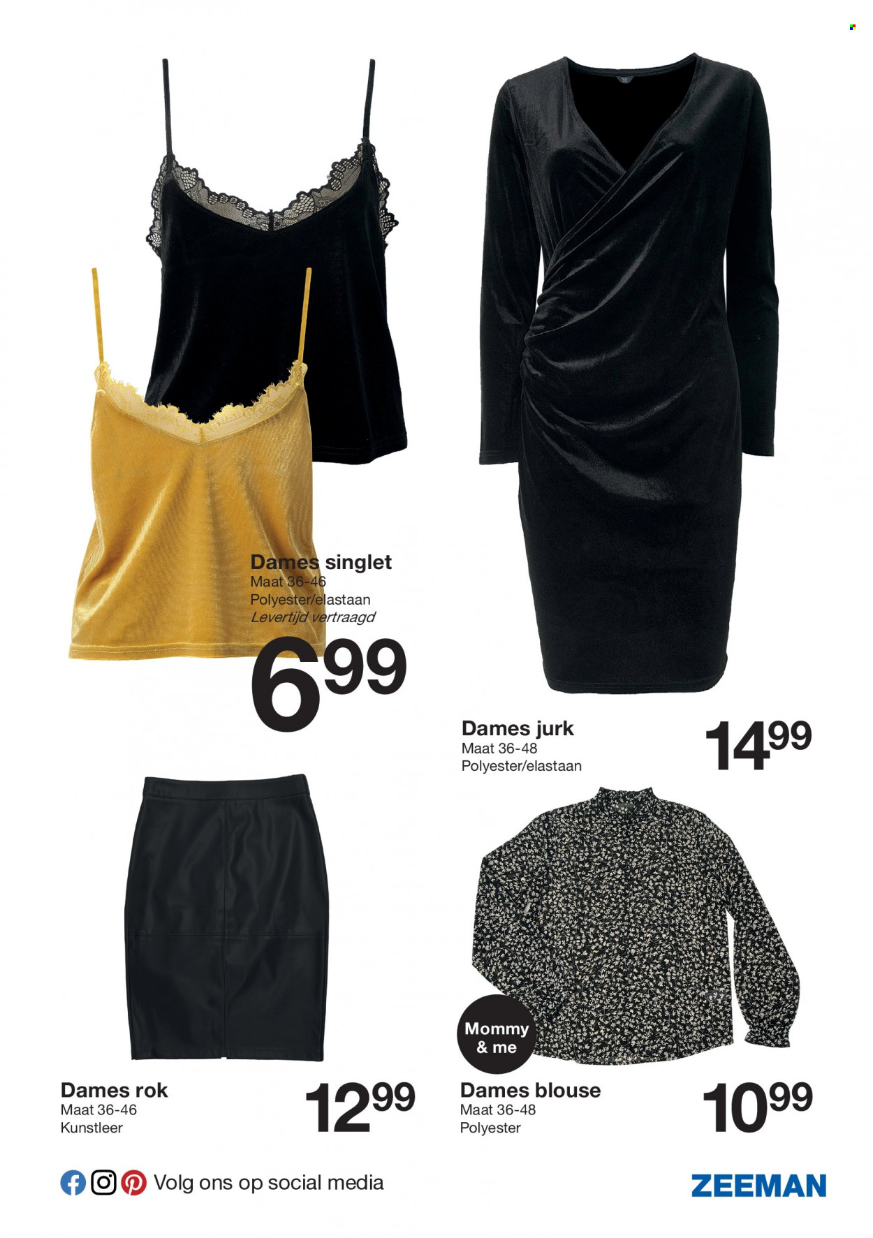 thumbnail - Zeeman-aanbieding - 19-11-2022 - 25-11-2022 -  producten in de aanbieding - jurk, rok, blouse, singlet. Pagina 11.