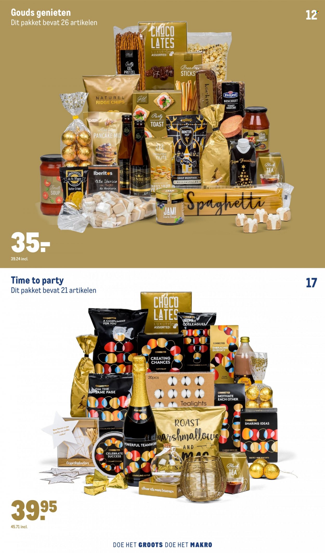 thumbnail - Makro-aanbieding - 23-11-2022 - 6-12-2022 -  producten in de aanbieding - brioche, bessen, bramen, paté, nougat, cookies, chips, spaghetti, thee. Pagina 6.
