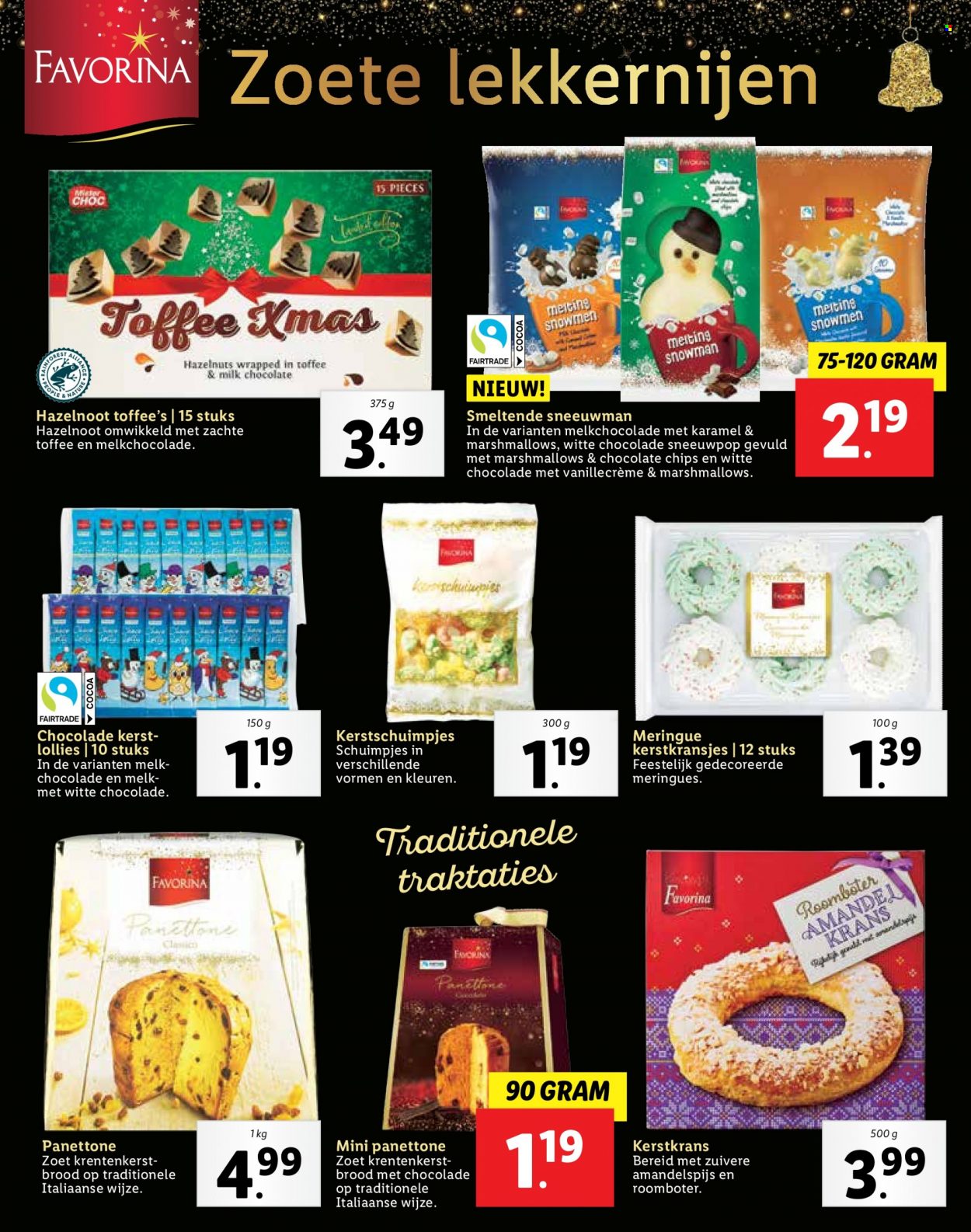 thumbnail - Lidl-aanbieding - 28-11-2022 - 26-12-2022 -  producten in de aanbieding - kerstschuimpjes, meringue, panettone, roomboter, chips, amandelspijs, kerstkransjes. Pagina 30.