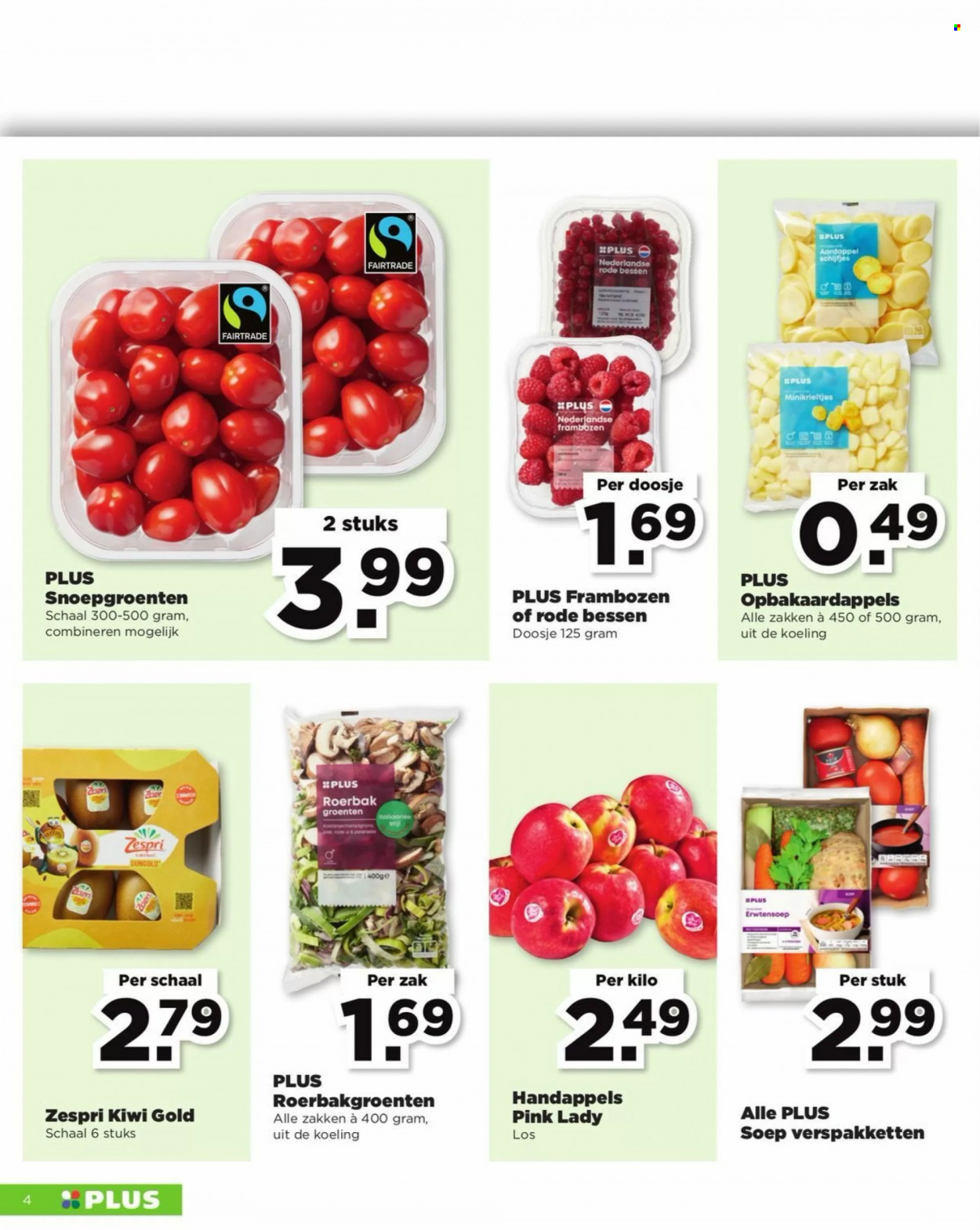 thumbnail - Plus-aanbieding - 27-11-2022 - 3-12-2022 -  producten in de aanbieding - bessen, kiwi, rode bessen, frambozen, soep. Pagina 4.