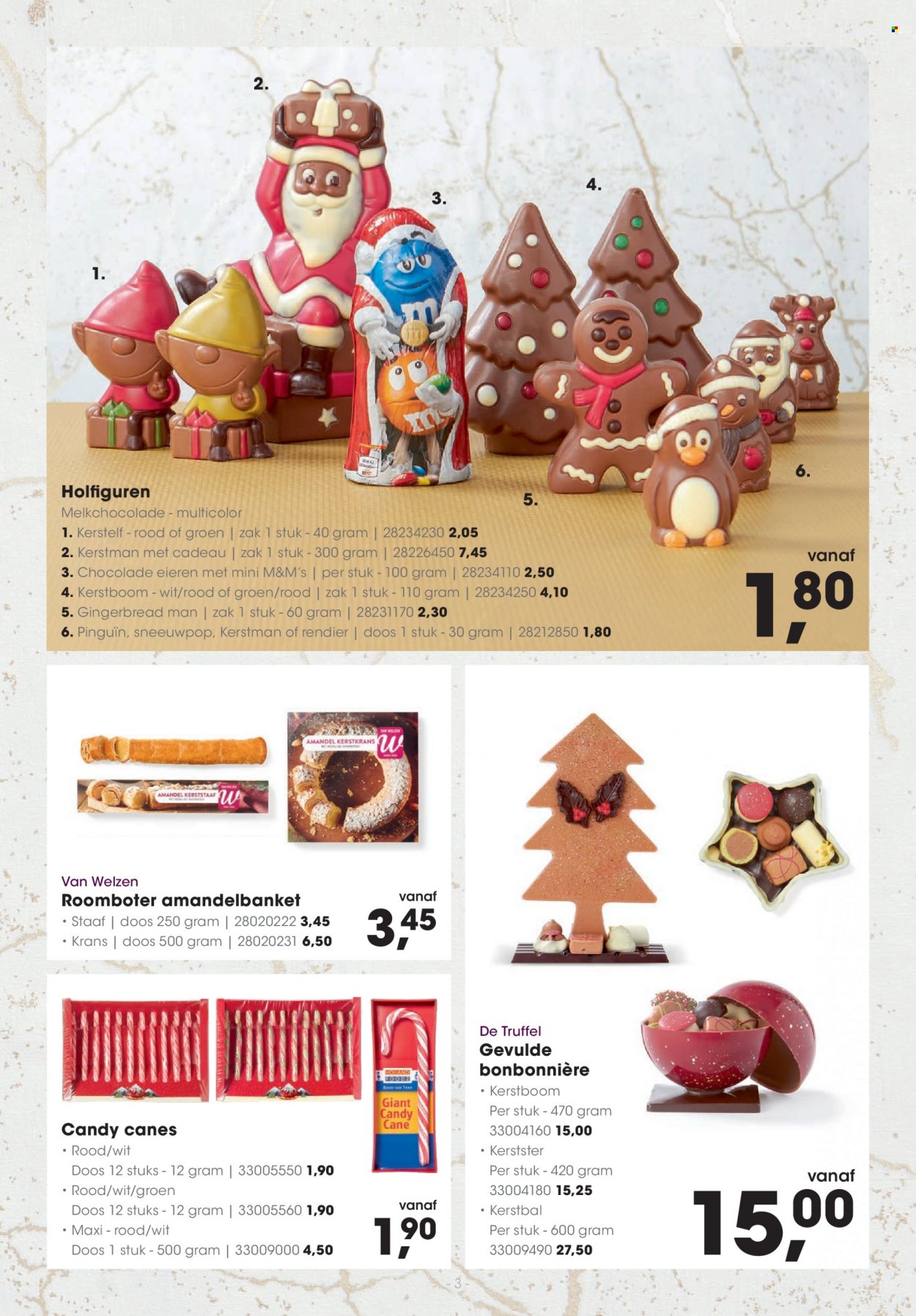 thumbnail - Hanos-aanbieding - 28-11-2022 - 26-12-2022 -  producten in de aanbieding - truffel, M&M's, roomboter, chocolade, melkchocolade, kerstboom. Pagina 3.