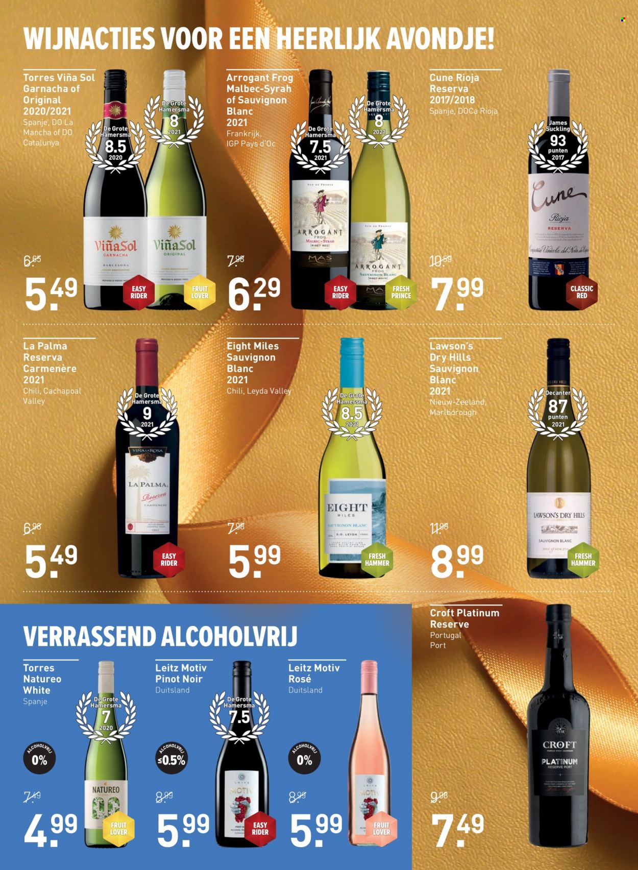 thumbnail - Gall & Gall-aanbieding - 28-11-2022 - 5-12-2022 -  producten in de aanbieding - Carmenère, Rioja, Pinot Noir, Sauvignon Blanc, wijn, Frankrijk, Syrah. Pagina 2.