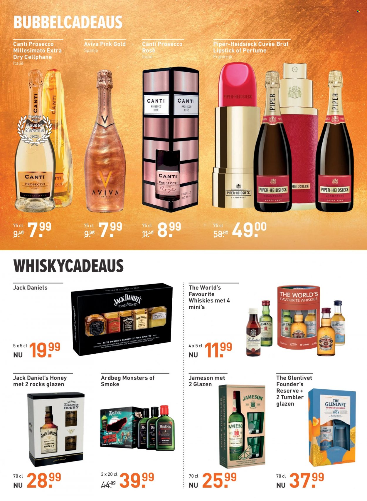 thumbnail - Gall & Gall-aanbieding - 28-11-2022 - 5-12-2022 -  producten in de aanbieding - champagne, prosecco, Frankrijk, Jack Daniel's, Jameson, scotch whisky, whiskey, whisky, The Glenlivet. Pagina 4.