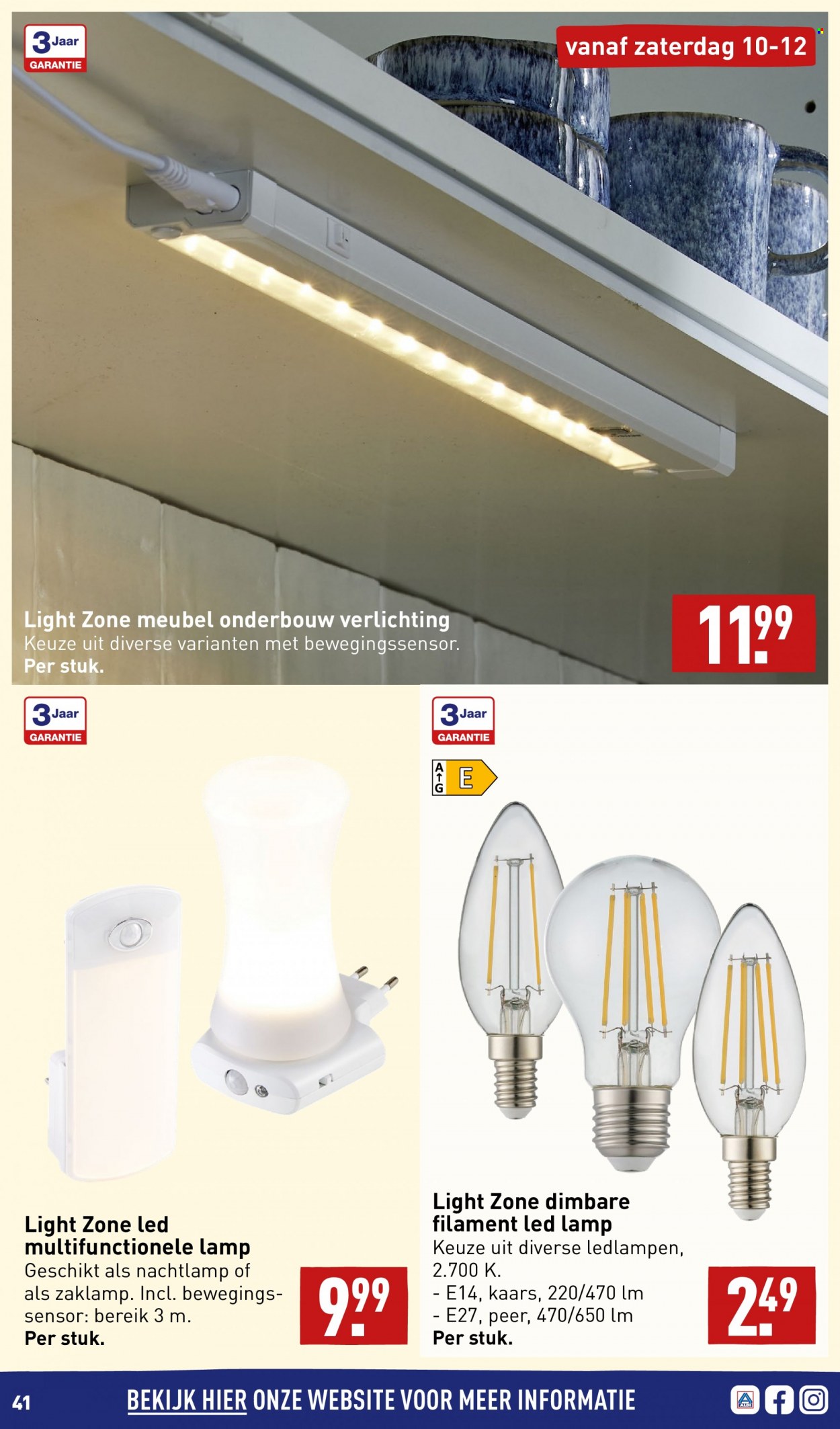 thumbnail - Aldi-aanbieding - 5-12-2022 - 11-12-2022 -  producten in de aanbieding - peer, kaars, led lamp, lamp, verlichting. Pagina 41.