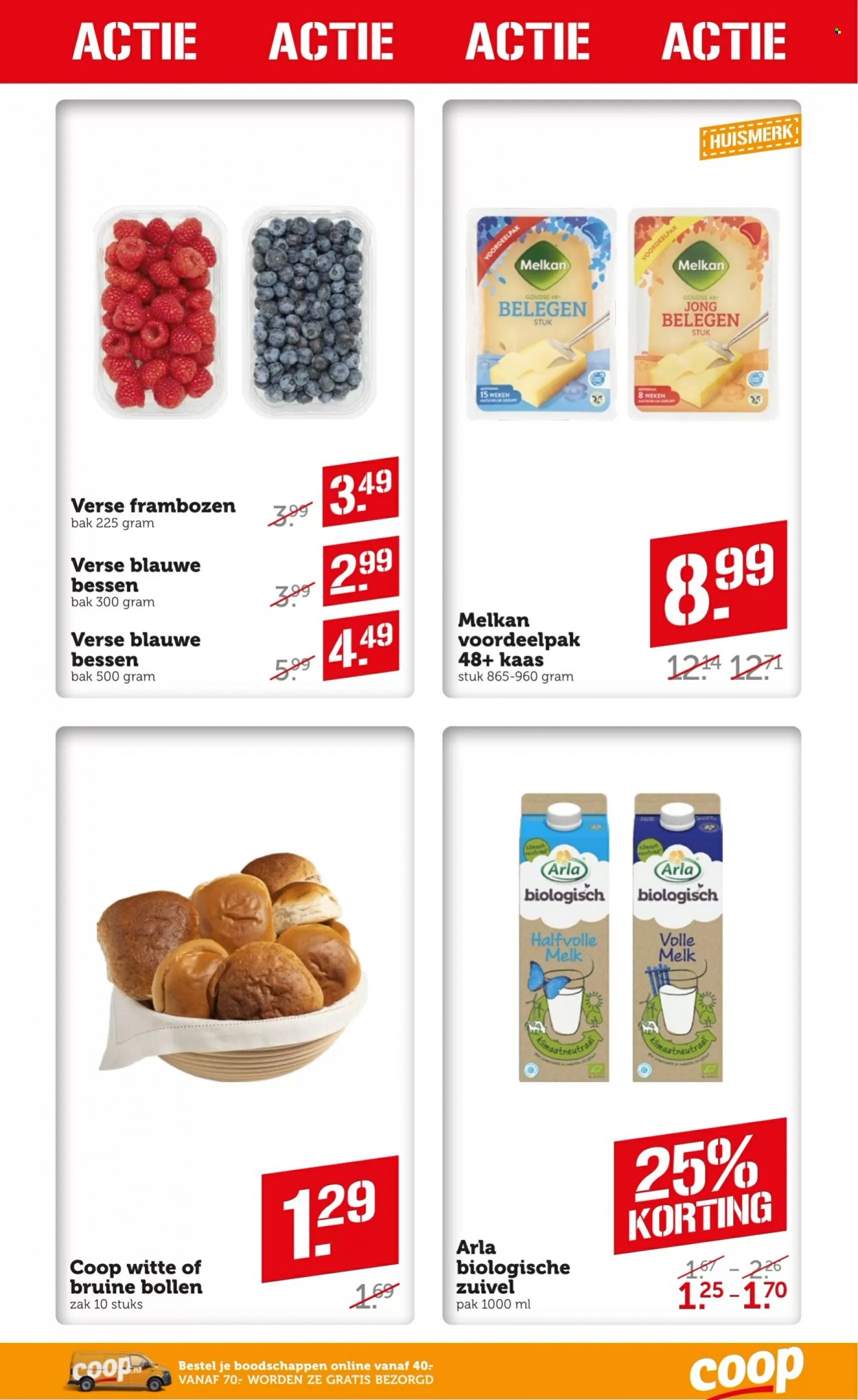thumbnail - Coop-aanbieding - 5-12-2022 - 11-12-2022 -  producten in de aanbieding - bessen, frambozen, bosbessen, Arla, kaas, melk, volle melk. Pagina 10.