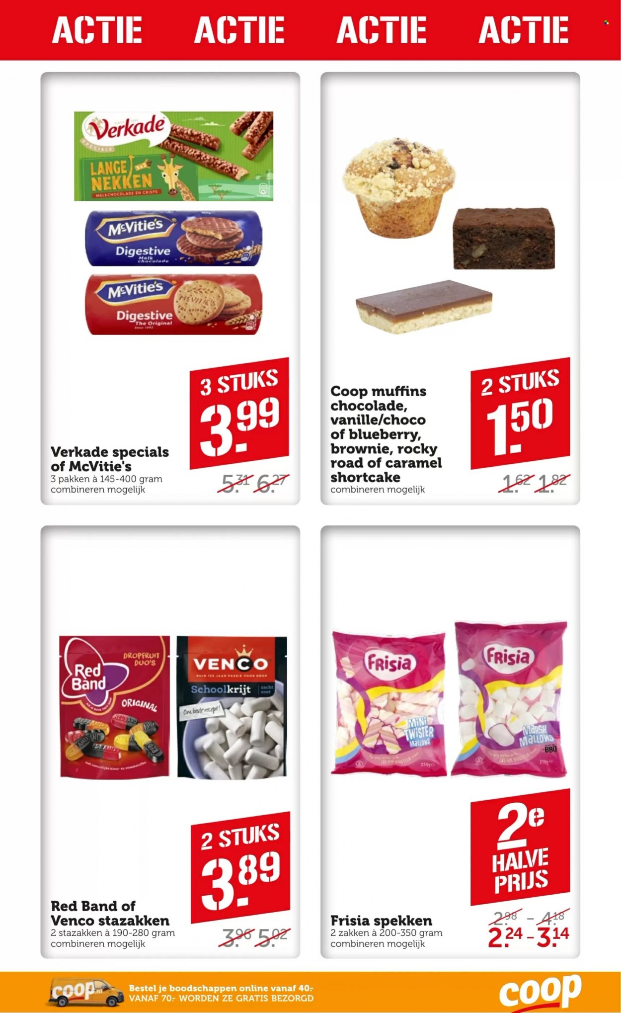 thumbnail - Coop-aanbieding - 5-12-2022 - 11-12-2022 -  producten in de aanbieding - muffins, brownie, chocolade, melkchocolade, BBQ. Pagina 15.