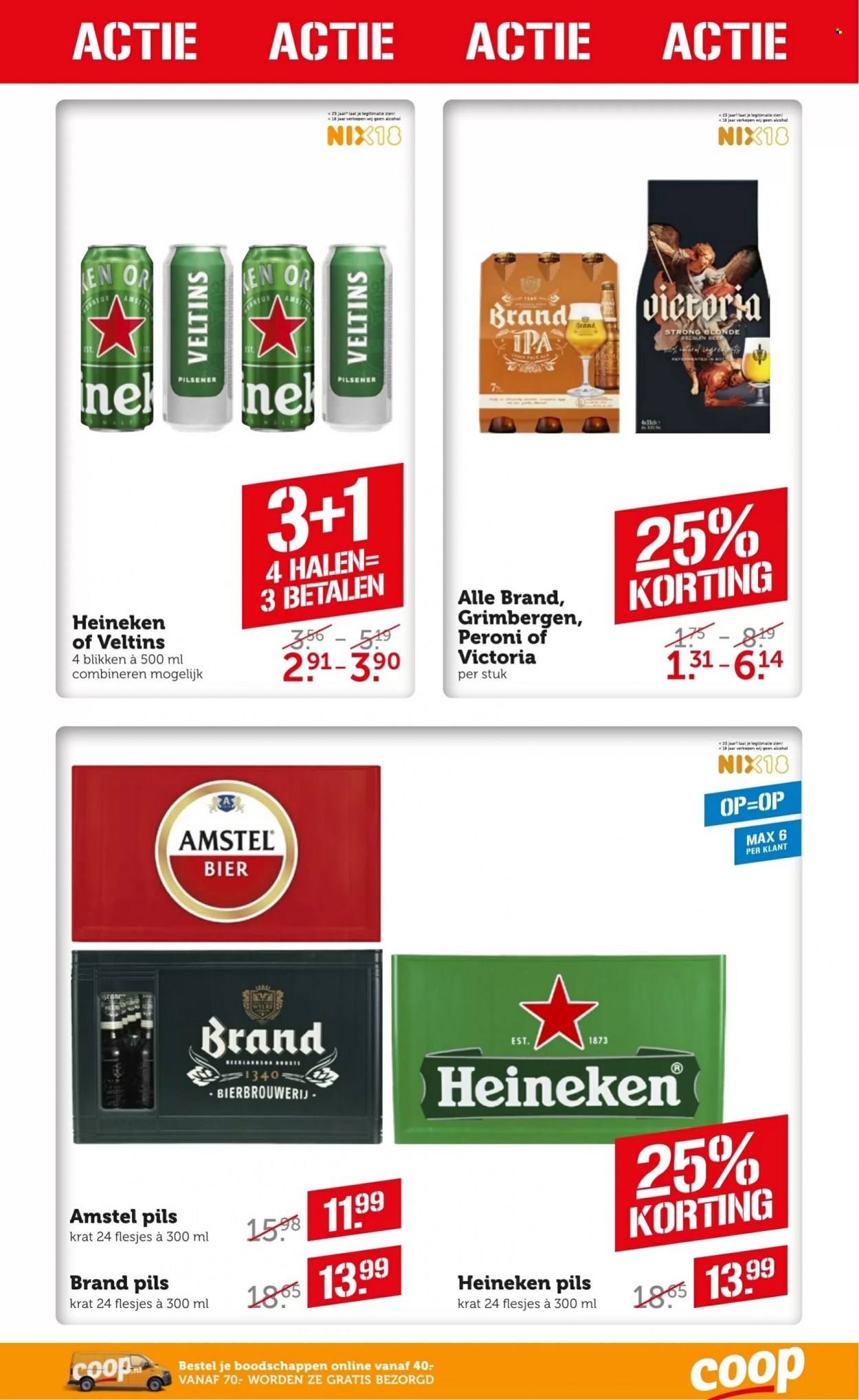 thumbnail - Coop-aanbieding - 5-12-2022 - 11-12-2022 -  producten in de aanbieding - pilsener, Amstel Bier, Heineken, bier. Pagina 22.