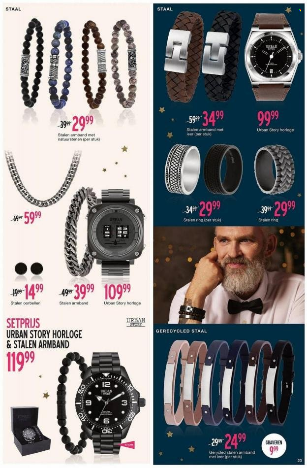 thumbnail - Lucardi-aanbieding - 6-12-2022 - 1-1-2023 -  producten in de aanbieding - armband, horloge, ring, oorbellen. Pagina 23.