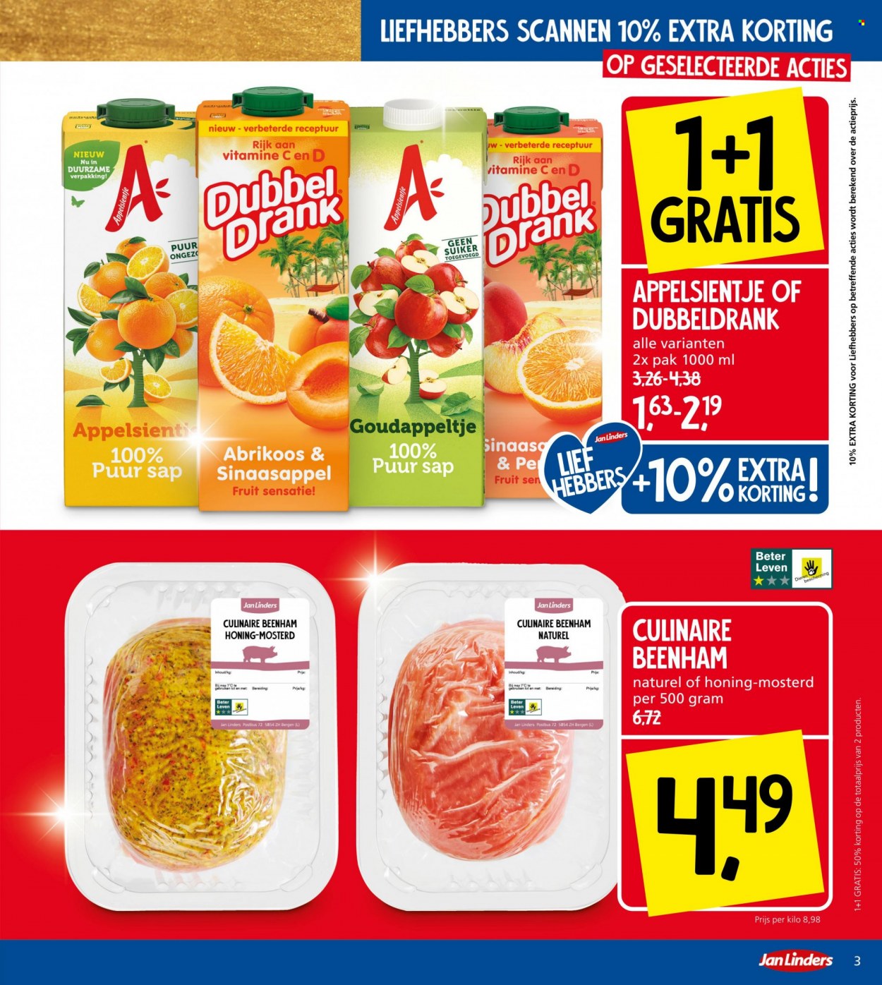 thumbnail - Jan Linders-aanbieding - 5-12-2022 - 11-12-2022 -  producten in de aanbieding - beenham, mosterd, appelsientje. Pagina 3.