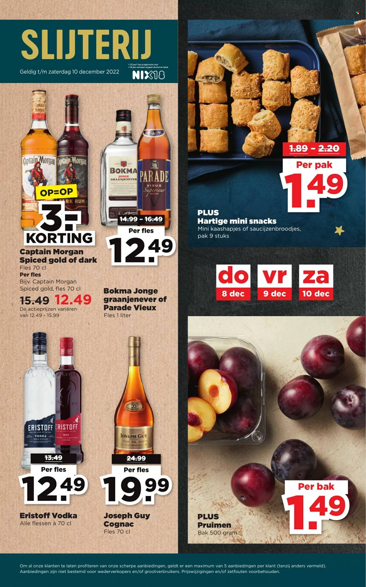 thumbnail - Plus-aanbieding - 4-12-2022 - 10-12-2022 -  producten in de aanbieding - forel, rum, Captain Morgan, cognac, liqueur, vodka, Jenever. Pagina 14.
