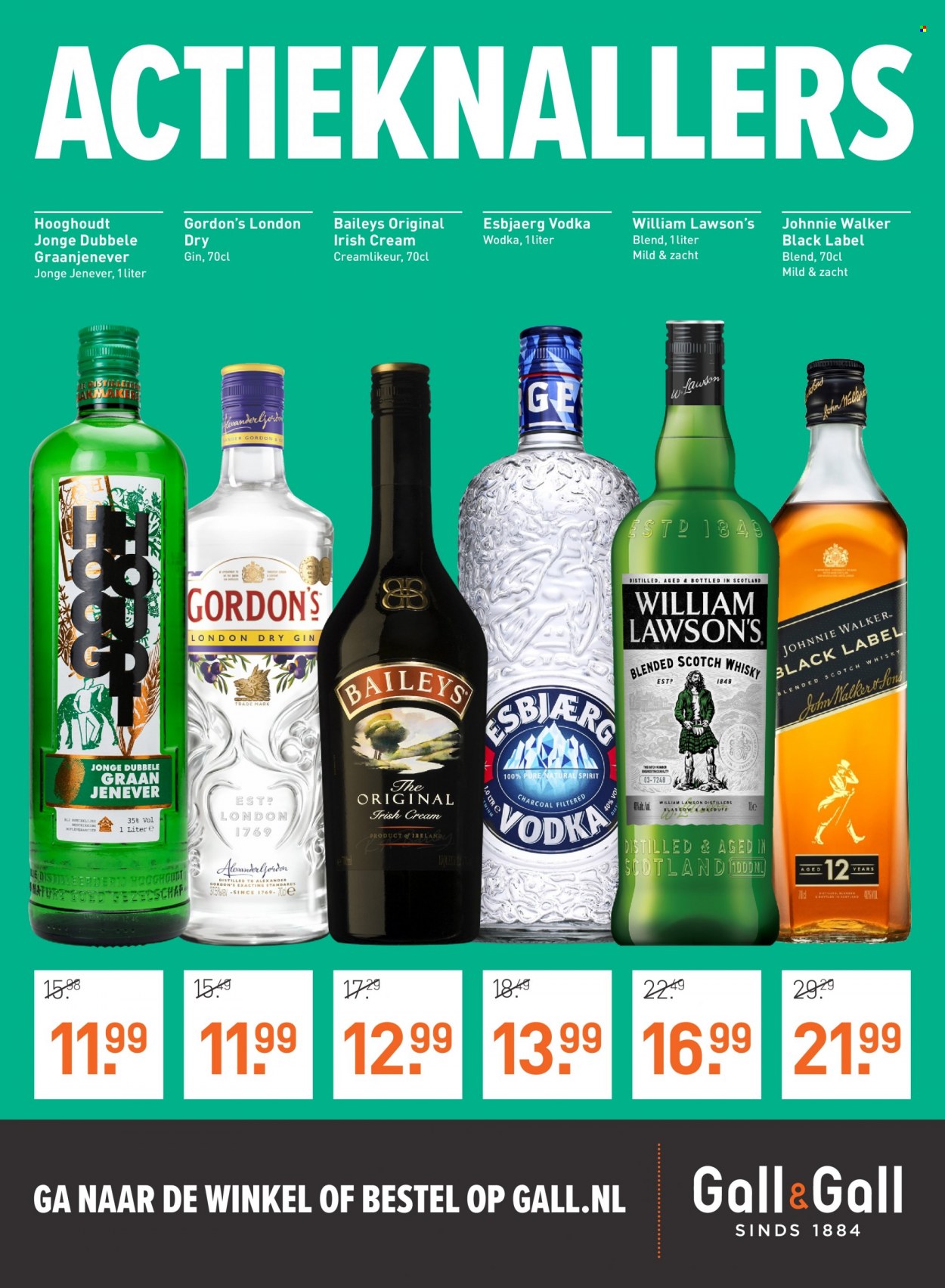 thumbnail - Gall & Gall-aanbieding - 6-12-2022 - 18-12-2022 -  producten in de aanbieding - blended scotch whisky, London Dry Gin, scotch whisky, whisky, Gordon’s Gin, Hooghoudt, Jenever, Johnnie Walker, Baileys, William Lawson's. Pagina 8.