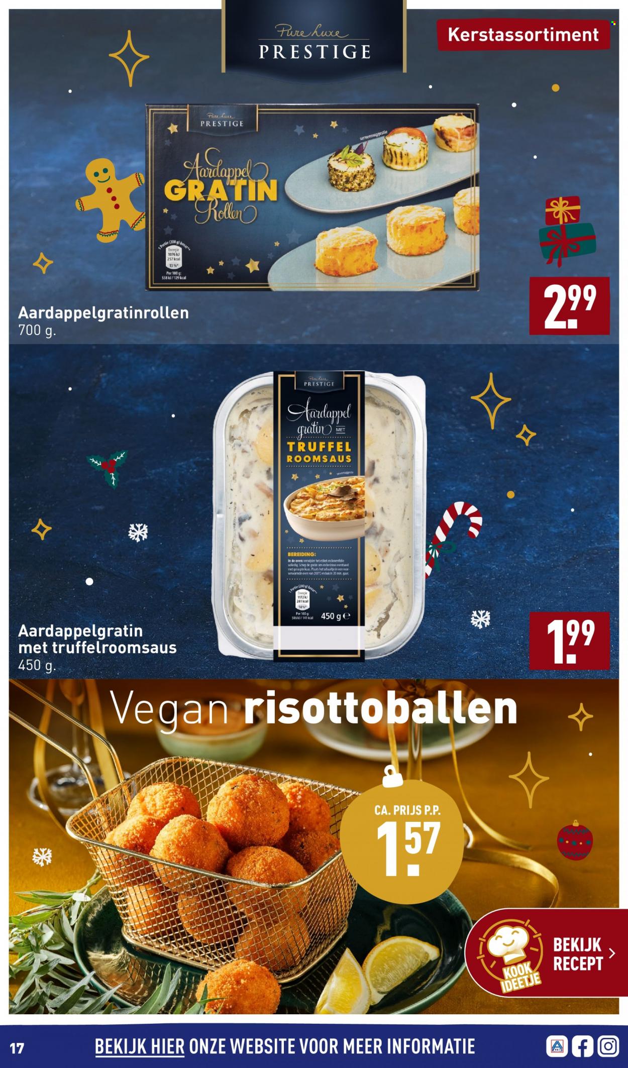 thumbnail - Aldi-aanbieding - 12-12-2022 - 18-12-2022 -  producten in de aanbieding - truffel, aardappelgratin, kaas, geraspte kaas. Pagina 17.