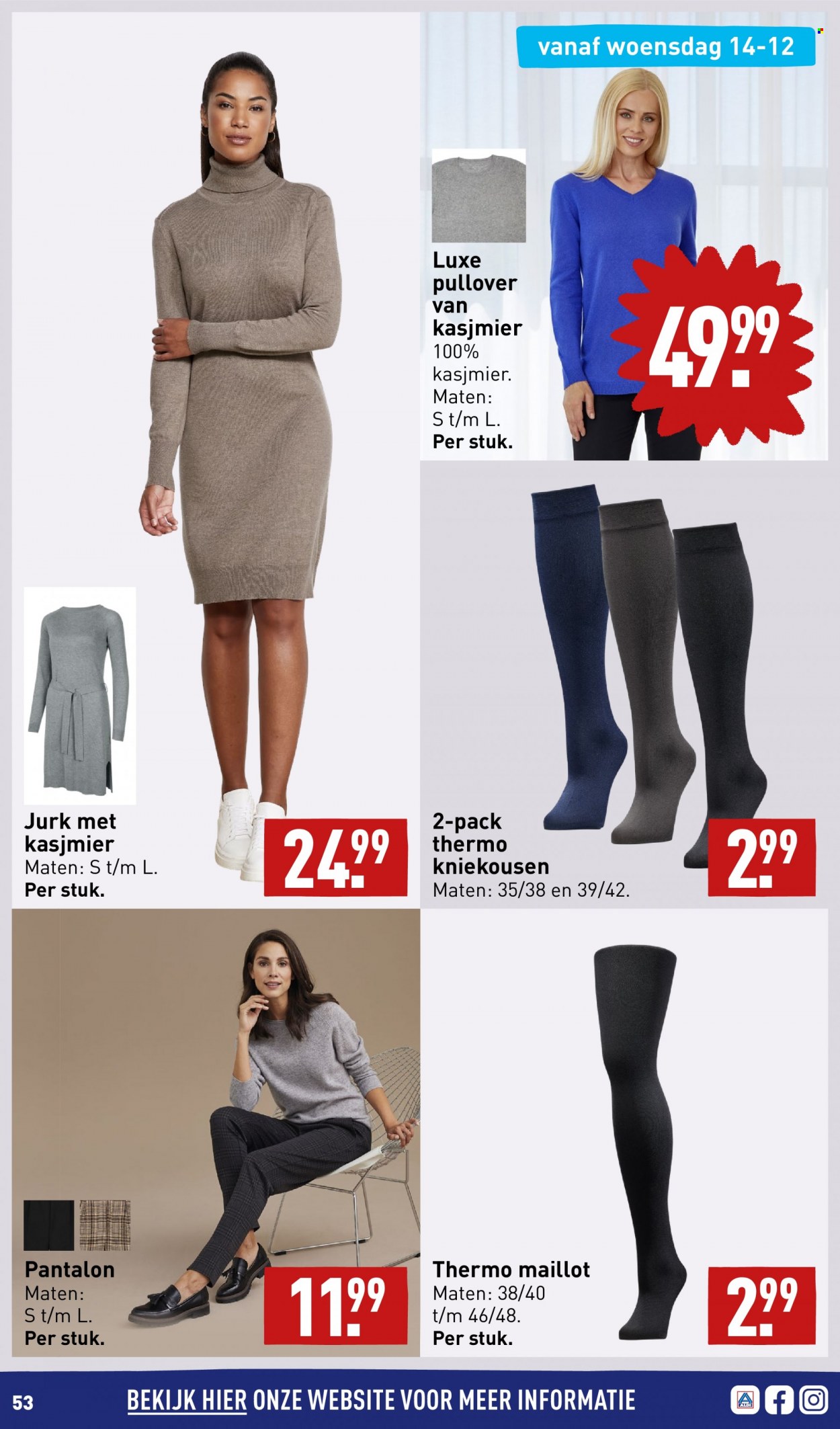 thumbnail - Aldi-aanbieding - 12-12-2022 - 18-12-2022 -  producten in de aanbieding - pantalon, jurk, pullover. Pagina 53.