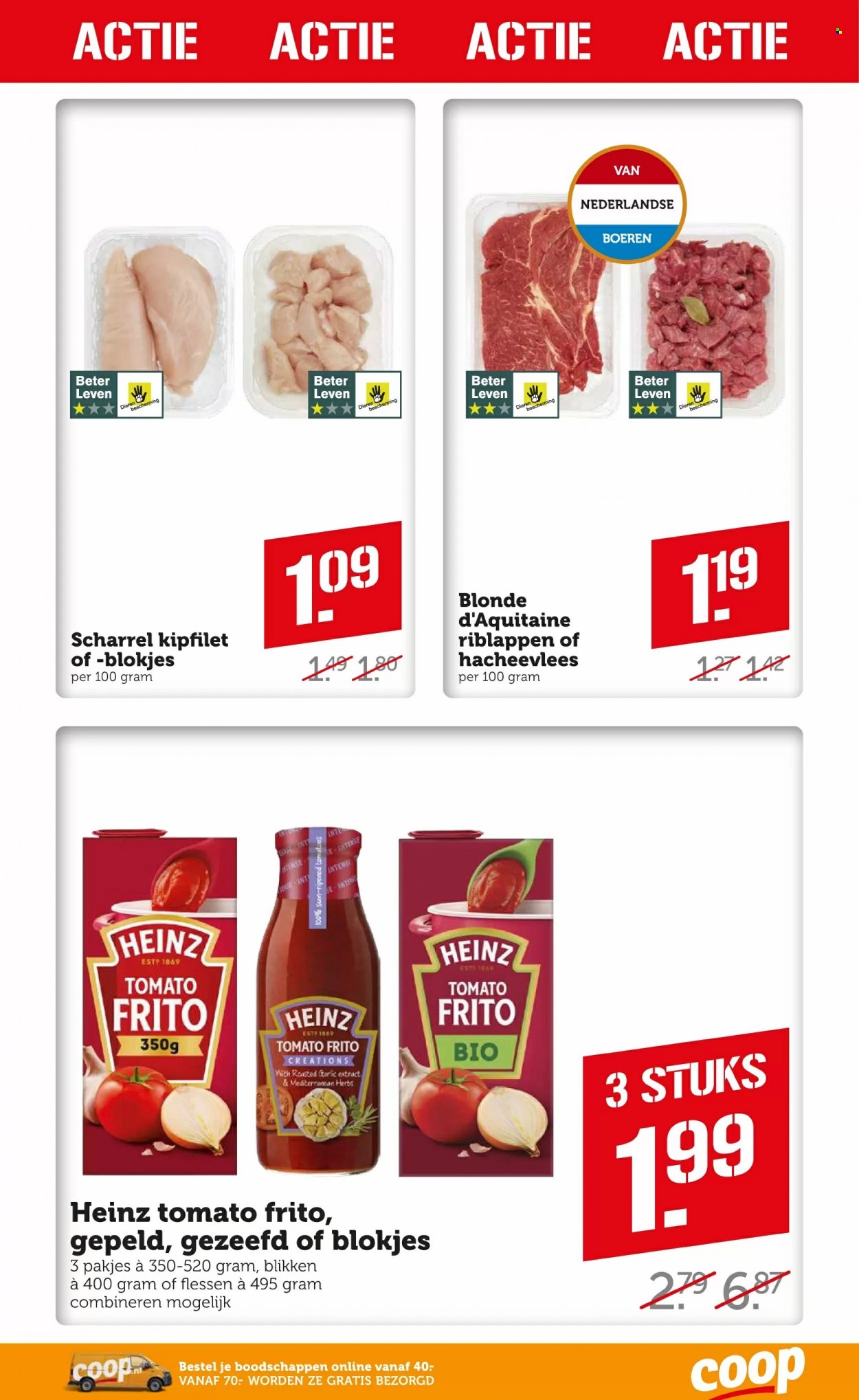 thumbnail - Coop-aanbieding - 12-12-2022 - 18-12-2022 -  producten in de aanbieding - kipfilet, Heinz, tomato frito. Pagina 4.