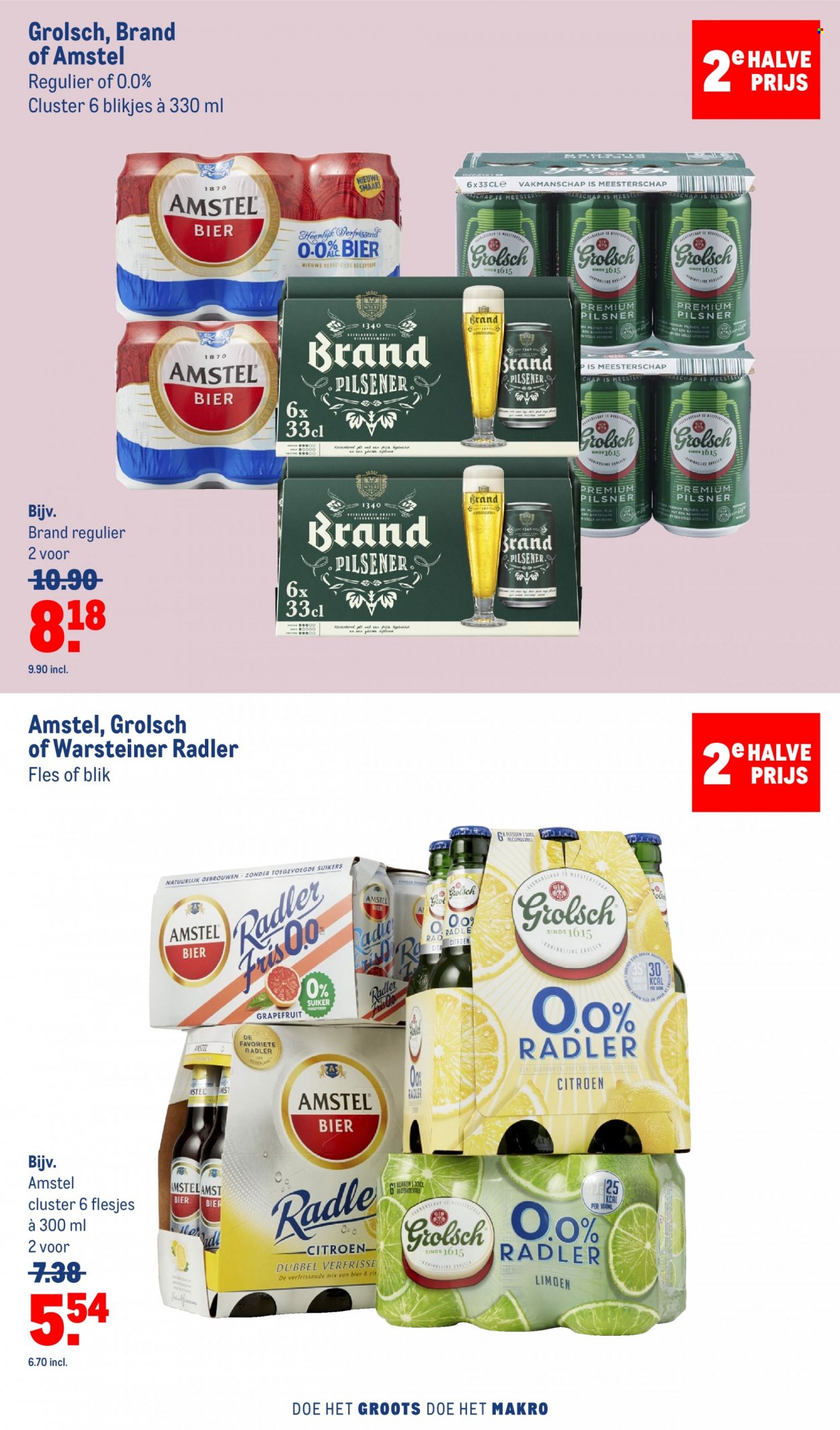 thumbnail - Makro-aanbieding - 18-1-2023 - 31-1-2023 -  producten in de aanbieding - Warsteiner, pilsener, Amstel Bier, Grolsch, bier, Radler, grapefruit. Pagina 40.
